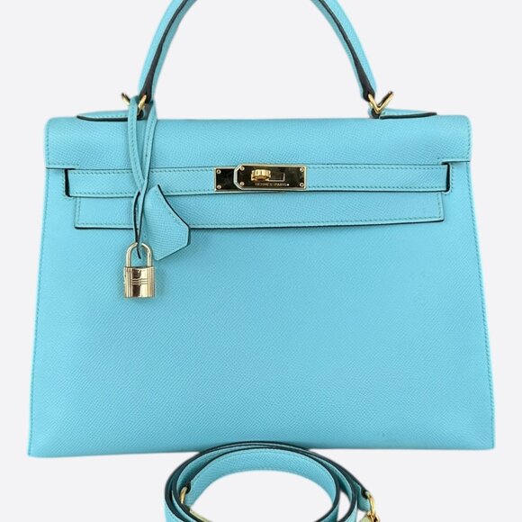 Hermes Tiffany Blue Epsom Kelly 32 - Picture 1 of 8